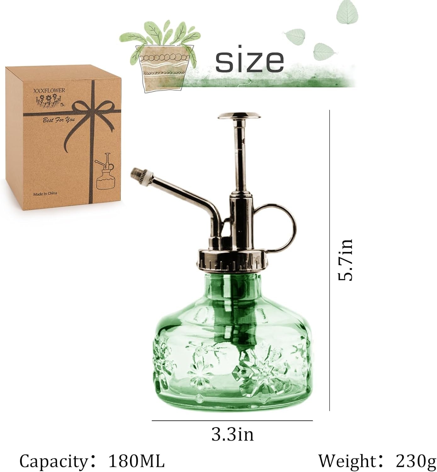 Glass Plant Mist Sprayer for Indoor Plants